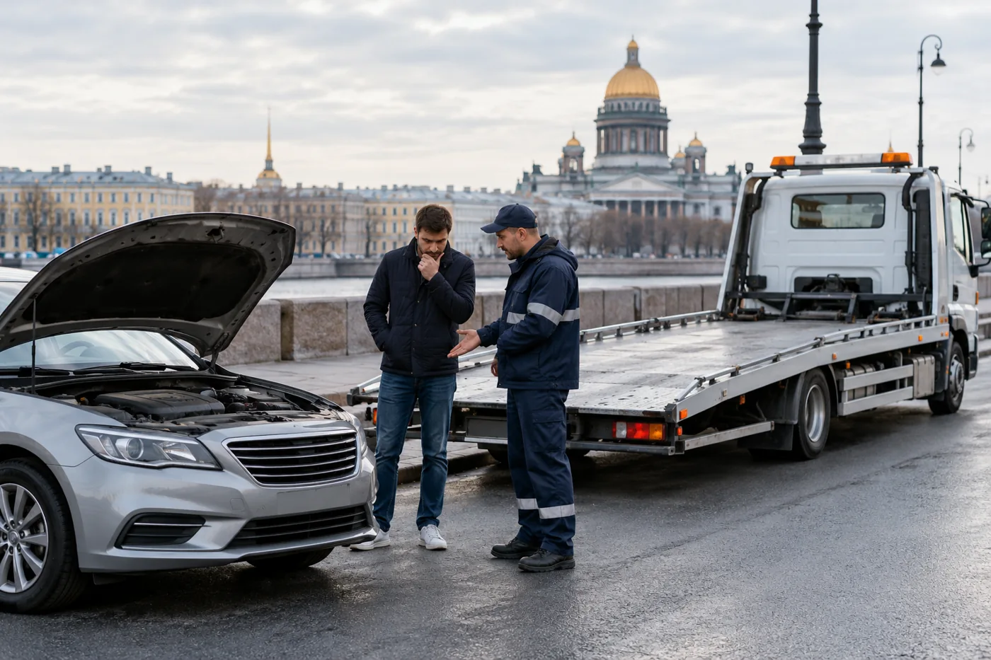 Оценка неисправности перед выбором эвакуатора