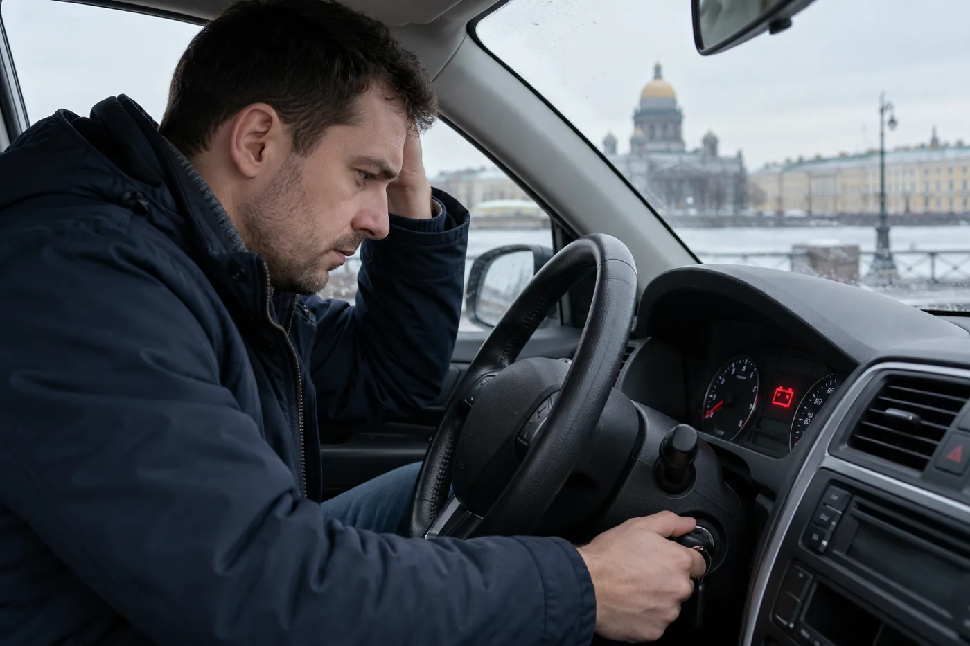 Проверка признаков разряда аккумулятора перед запуском