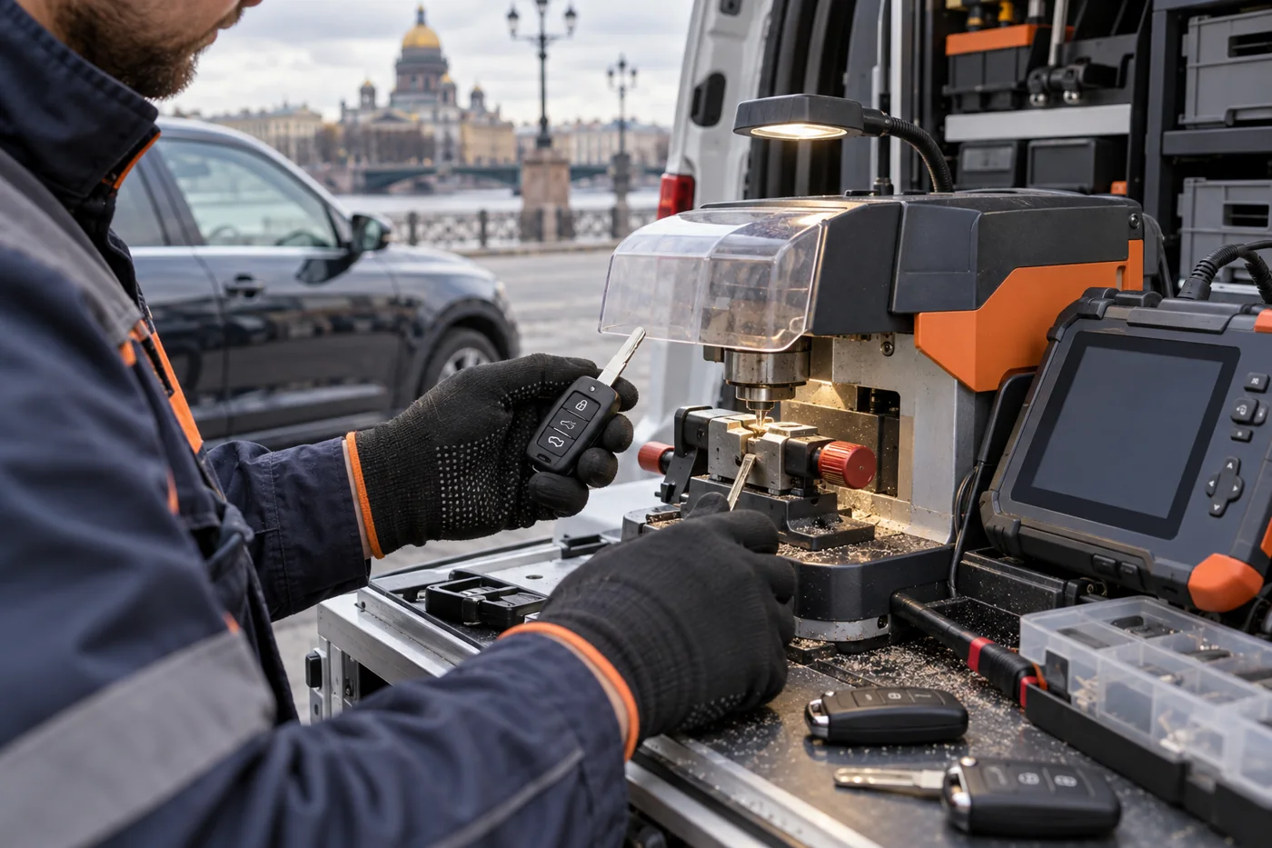 Изготовление и программирование автомобильного ключа